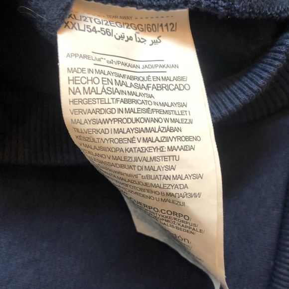 UNDER ARMOUR Men's Navy Blue Full Zipper Hoodie With Black Chest Logo Sz 2XL - Picture 5 of 10